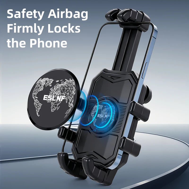 BIke Phone Holder Anti-Shake 8-Claw Bicycle Phone Holder Shock Absorption 360 Rotation