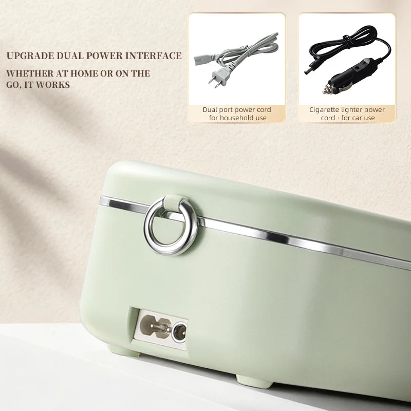 Great Bear 304 Stainless Steel Electric Heated Lunch Box 900ML Portable Home and Car Use