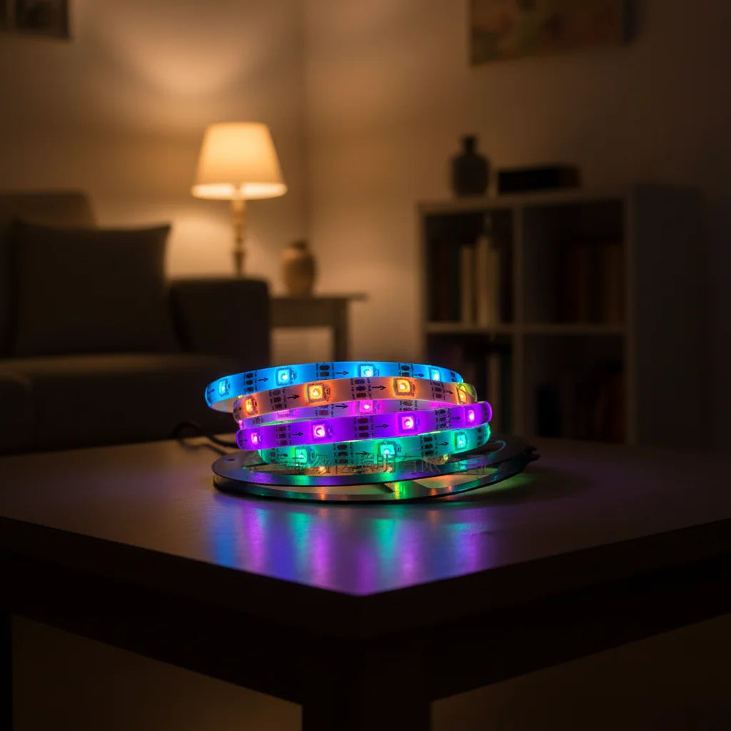 Smart RGB LED Strip Lights Flexible Color Changing Tape Light with Remote & Music Sync
