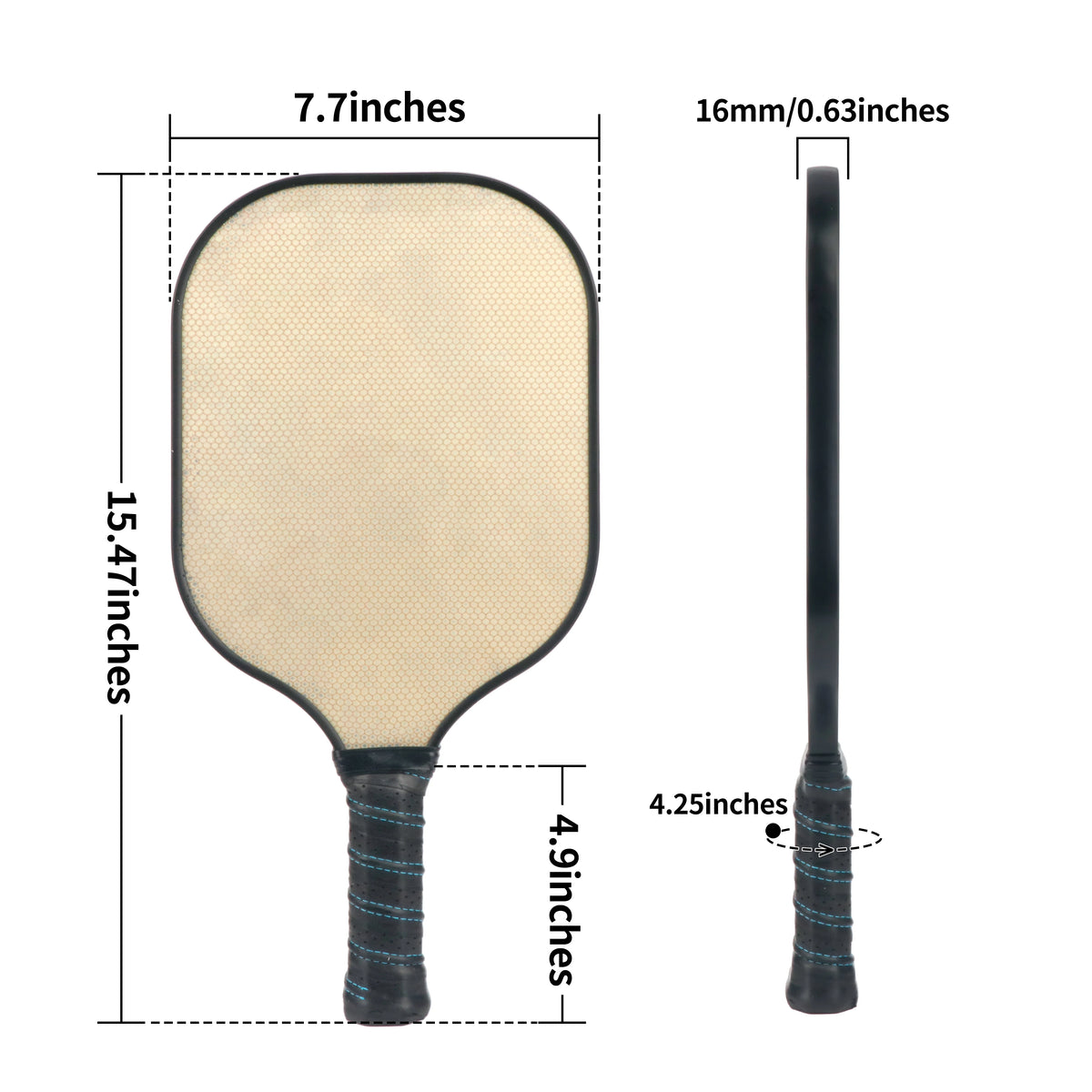Approved Portable Pickleball Paddles Set 2 4 Balls Honeycomb Core Glass Fiber Sports