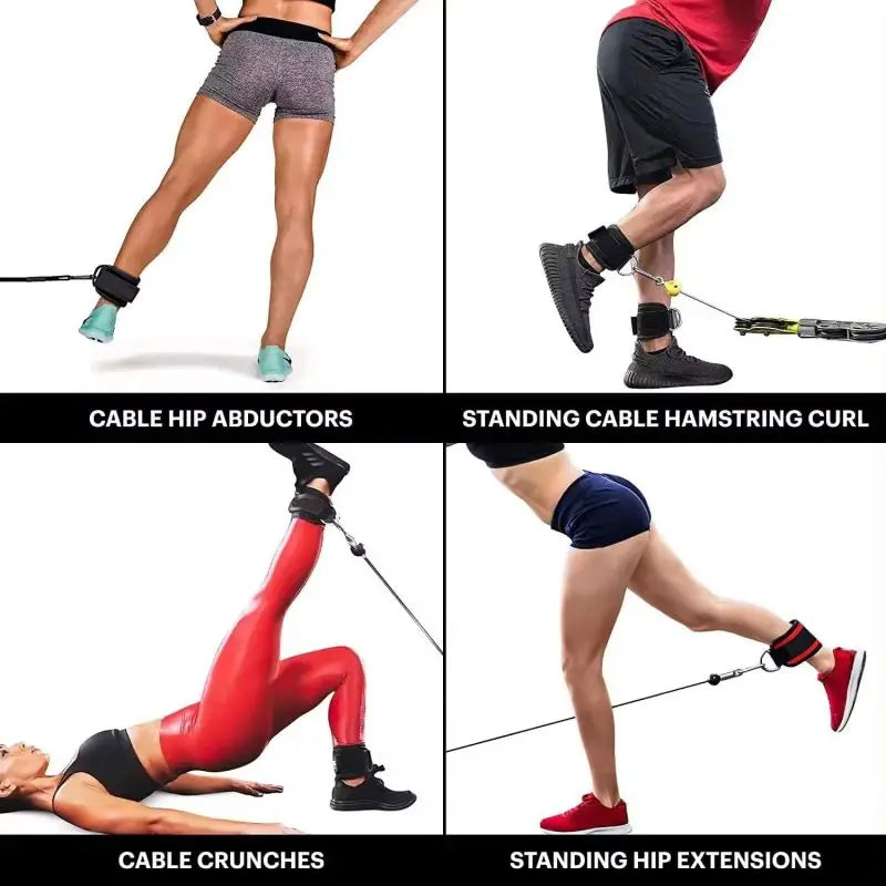 6 Pcs Set TPE Loop Resistance Bands Ankle & Leg Exercise Band for Speed Training