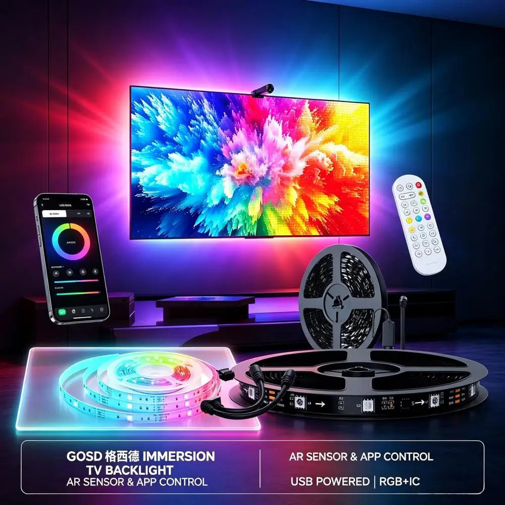 Smart TV Sync Light Strip Real-Time TV Screen Capture Sync Lighting Multi-Color LED 30