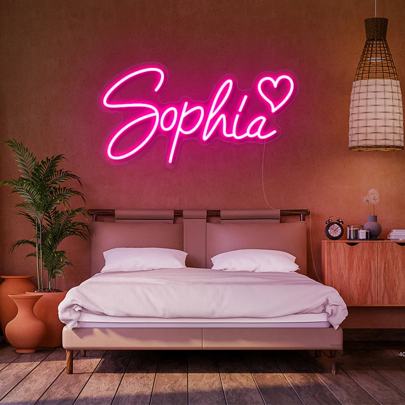 Free Design Fast Delivery Custom Led Light Neon Sign NO for Bedroom Birthday Party Home