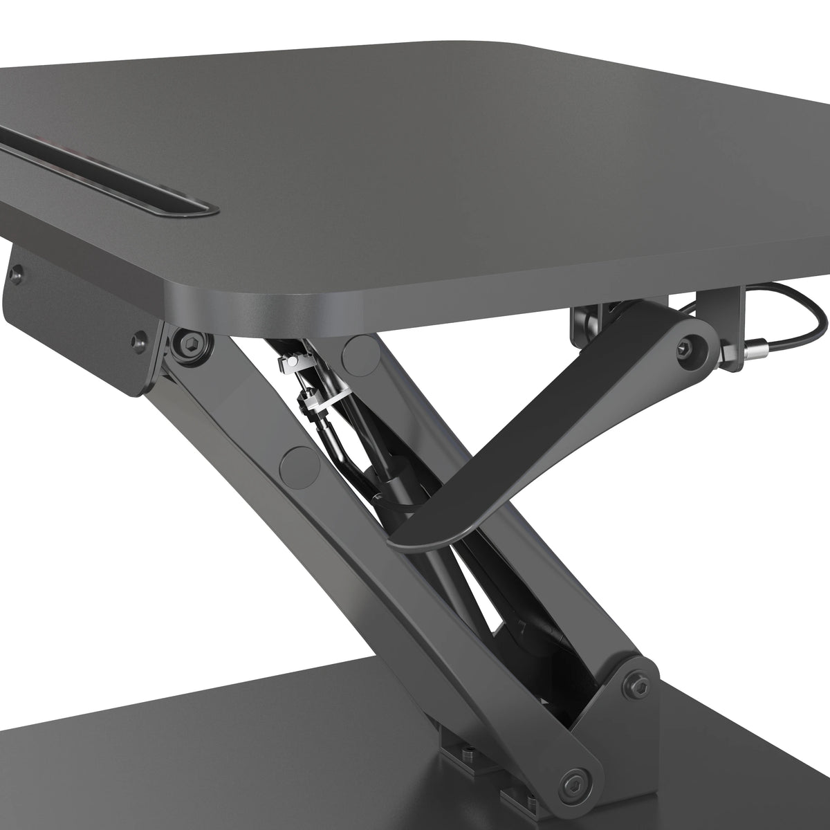 V-Mounts Foldable Metal Height Adjustable Standing Desk Converter Laptop Holder Stand