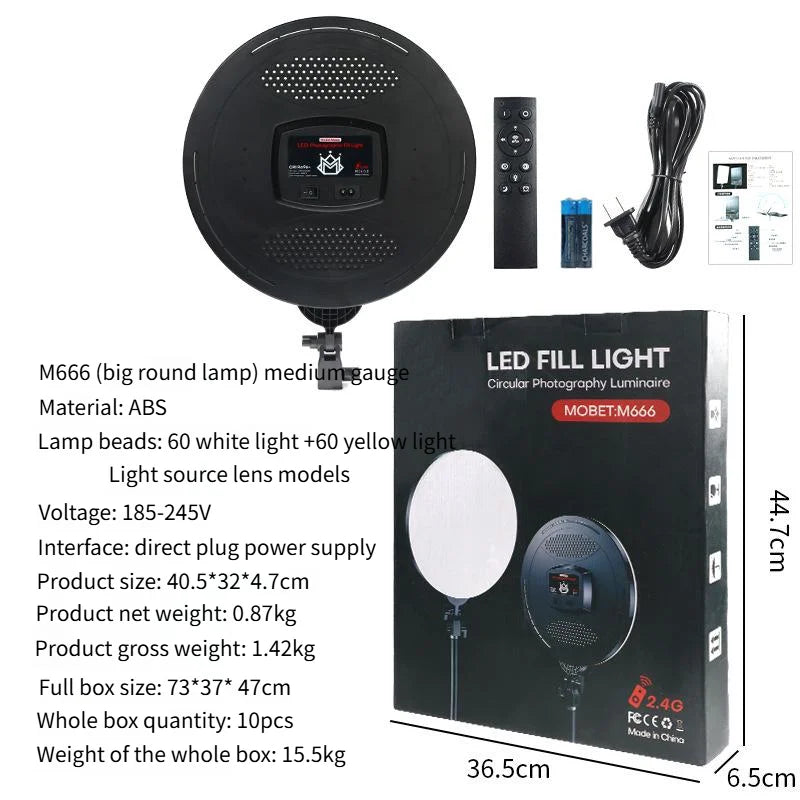 Professional LED Ring Light with Tripod Stand Photography Fill Light Video Recording Live
