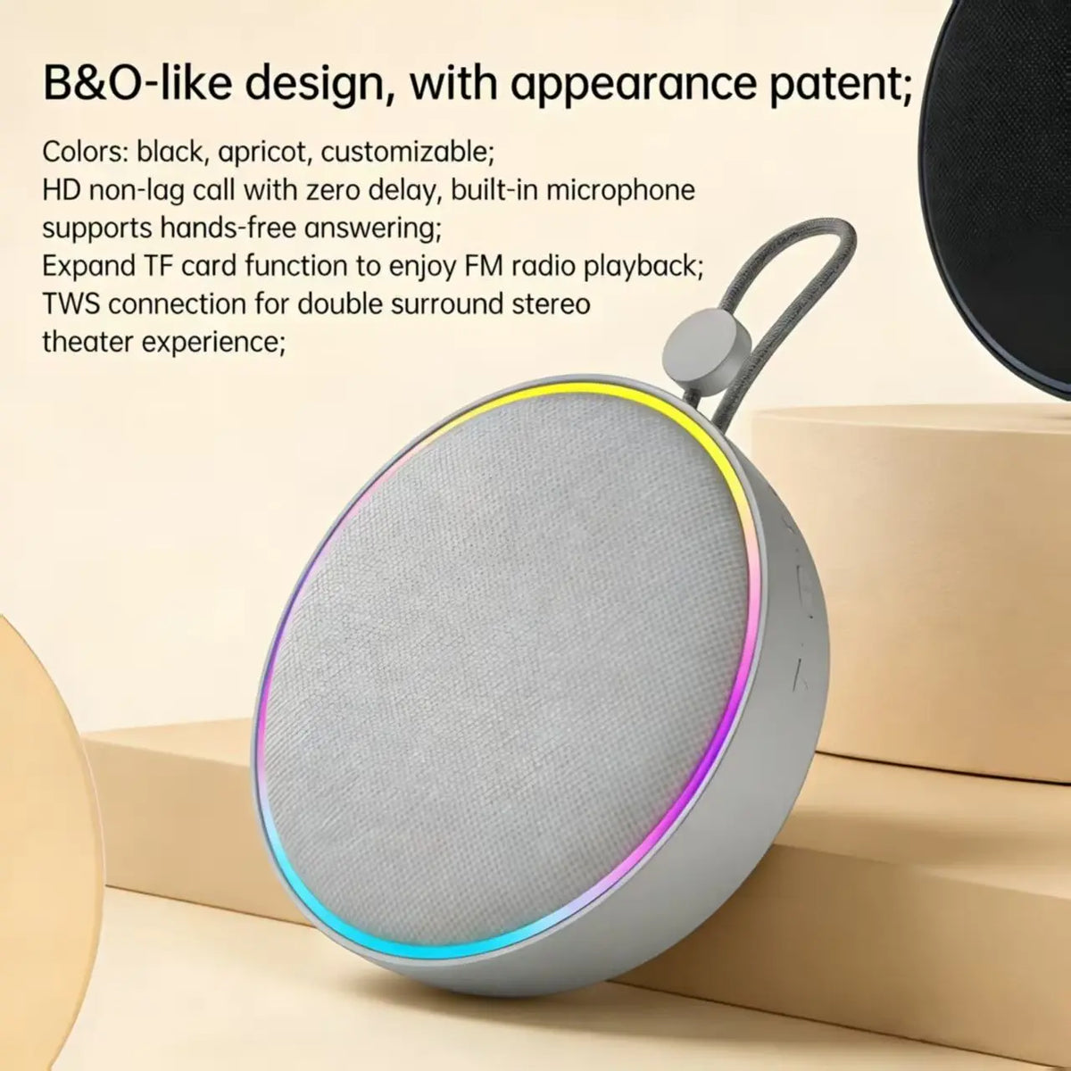 Mini Blue Tooth Speaker Portable Wireless Heavy Bass Audio Support TF Card TYPE C