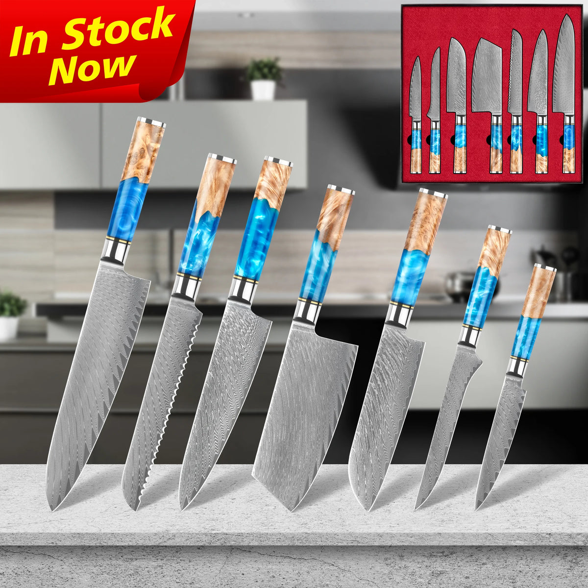 10% Off Vg10 67 Layers Kitchen Knives Professional Damascus Chef Knife Set With Magnetic