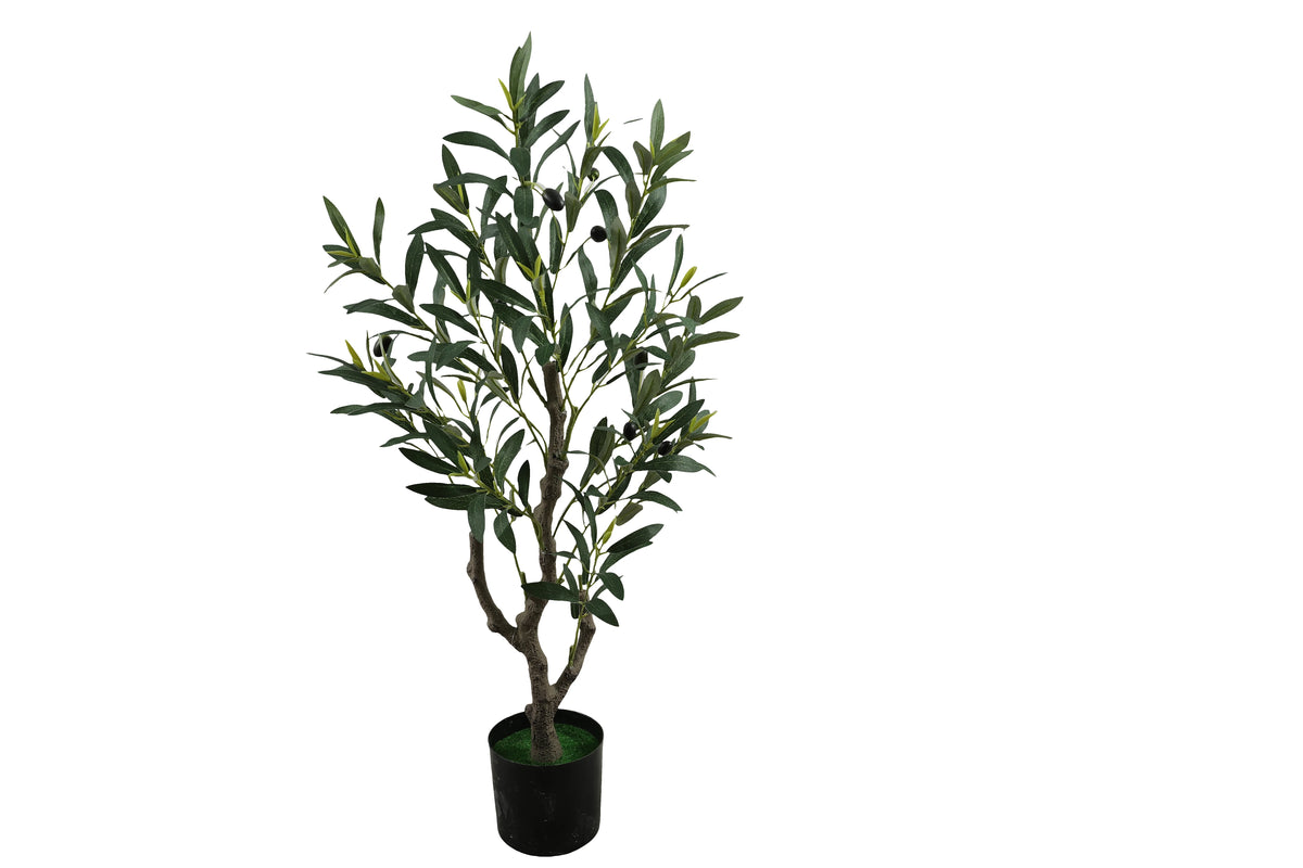 Artificial Olive Tree Plastic Eco-Friendly Potted Plant for Living Room Floor Interior