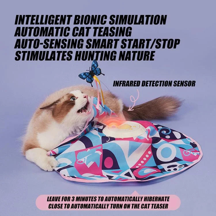 Smart Automatic Rotation Modern Plastic Cat Toys Electric Spinning Turntable Cat Stick