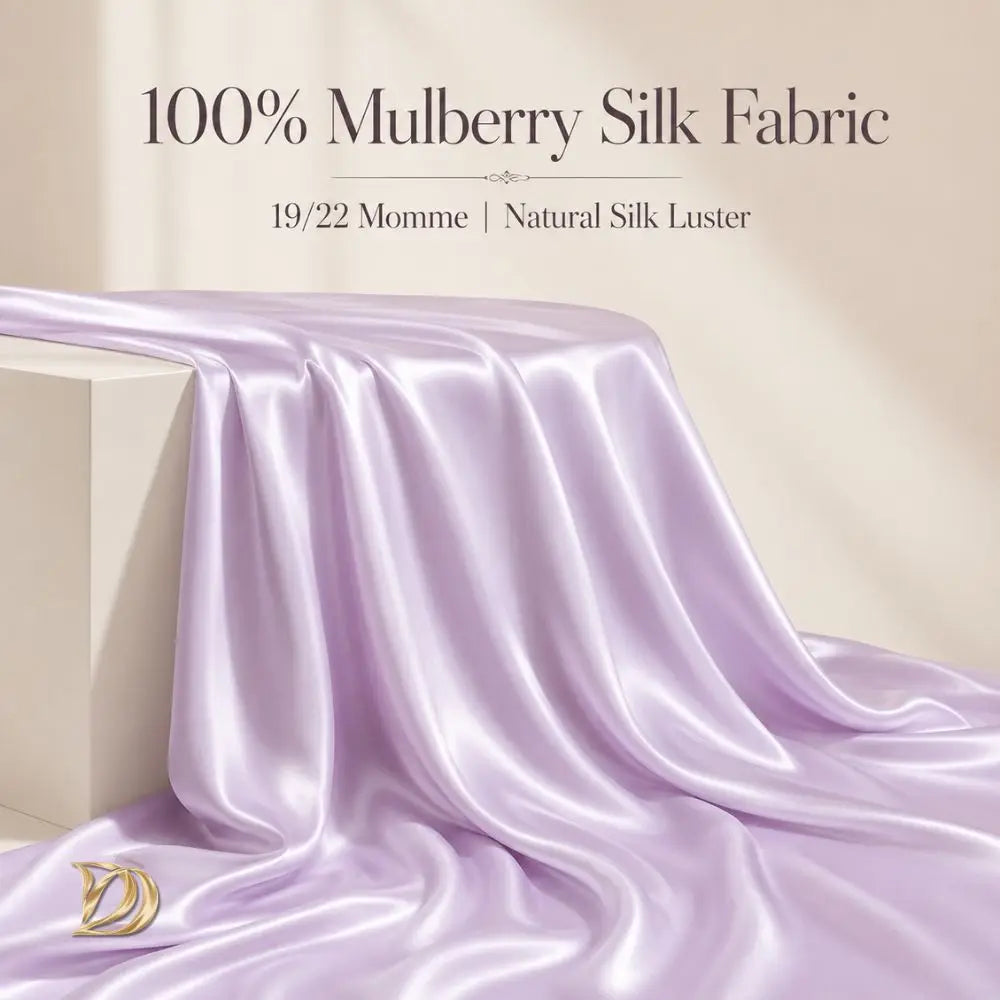 100% Pure Mulberry Silk Satin Fabric Washable Weddings Pillowcase Silk Plain Girls