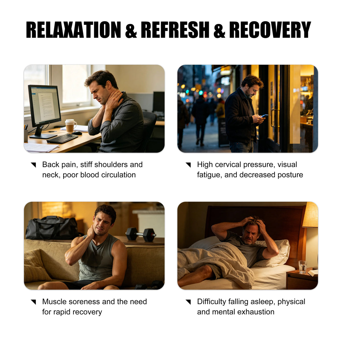 Smart Electric Pulse Neck Massager for Neck and Shoulders, Brown