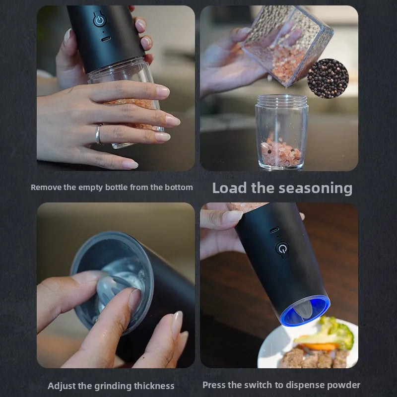 Rechargeable Electric Salt and Pepper Grinder with USB-C Charging