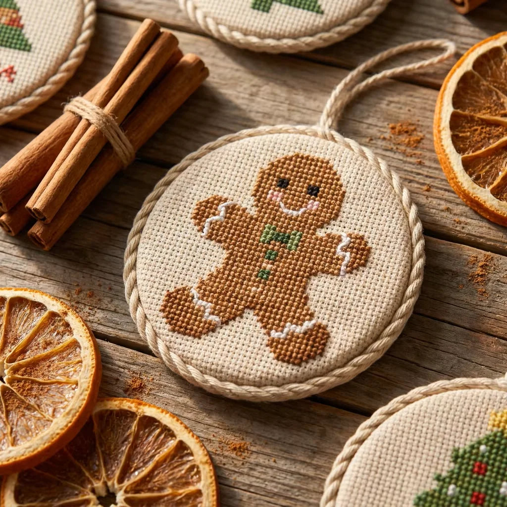 Customizable Decoration Fashionable Embroidered Christmas Tree Needlepoint Ornament