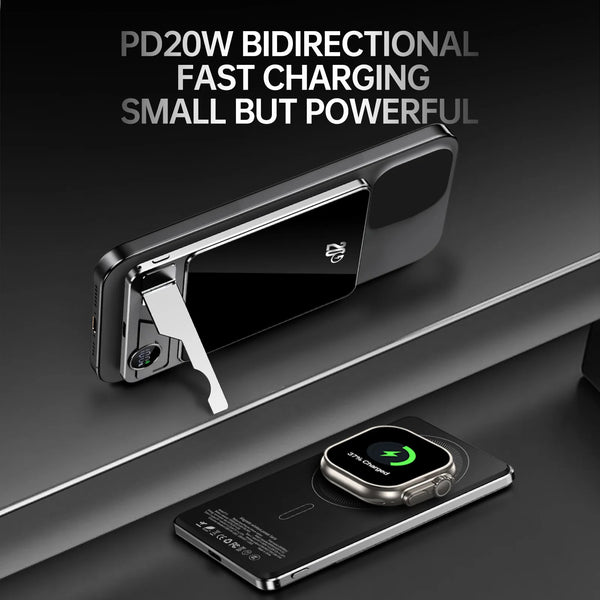 3 in 1 Magnetic Wireless Power Banks Mini Power Bank with LDE Lightfor for Earphone Watch