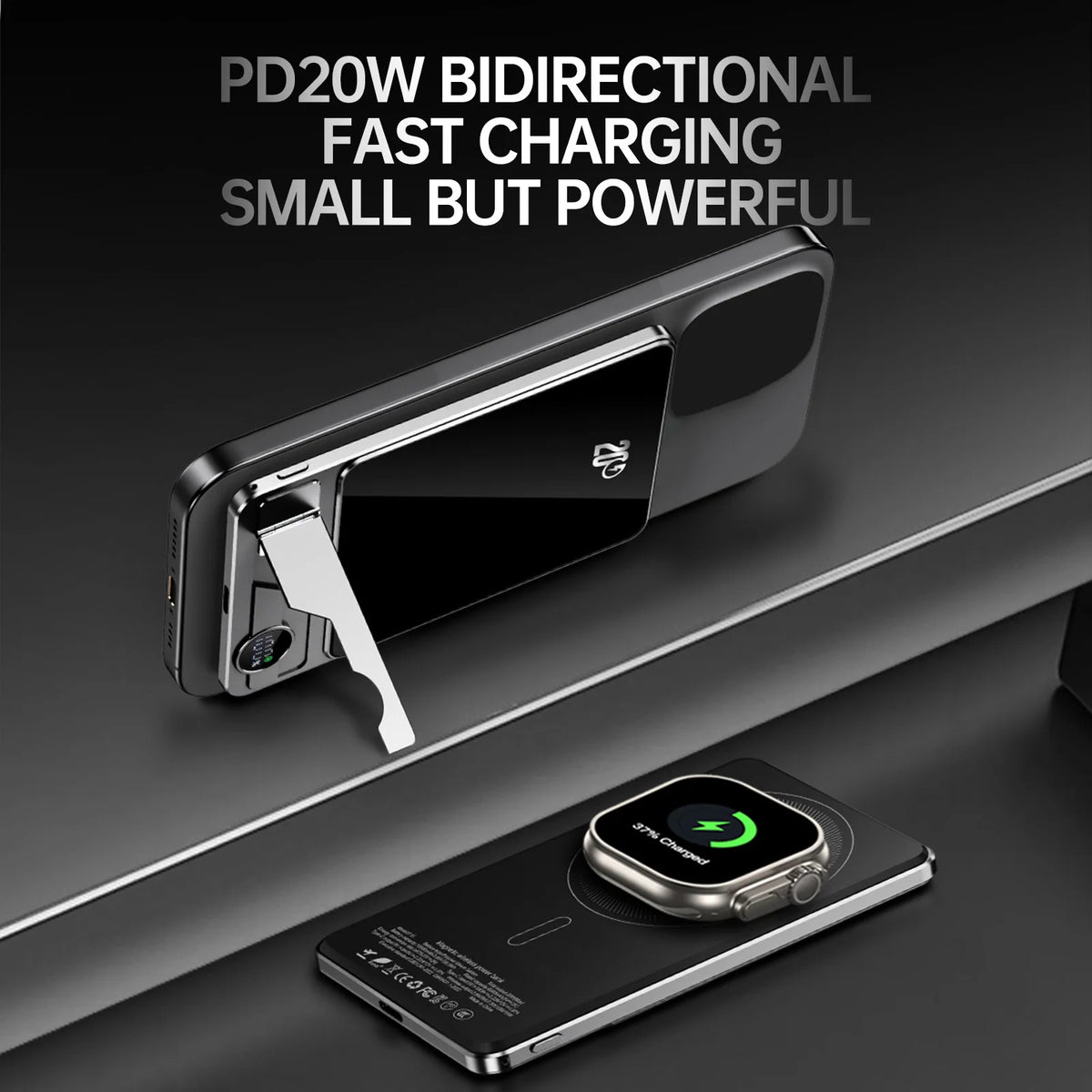3 in 1 Magnetic Wireless Power Banks Mini Power Bank with LDE Lightfor for Earphone Watch