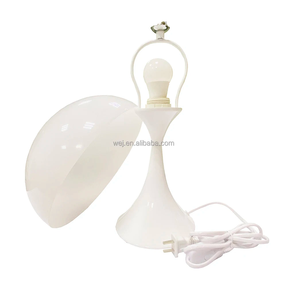 Modern Creative Mushroom-Shaped White Metal Led Table Lamp Bedside Table Lamp Living Room