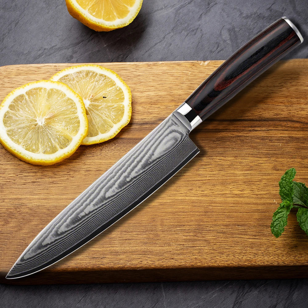 Professional Japanese Kitchen Chef Knife 67 Layers Damascus Steel VG10 Core 8 Inch Chef