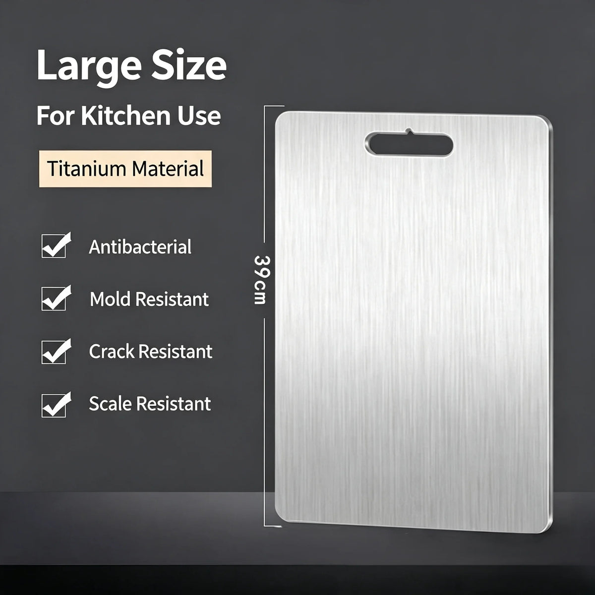 Double Sided Titanium Cutting Board Antibacterial Kitchen Chopping Board With Hanging