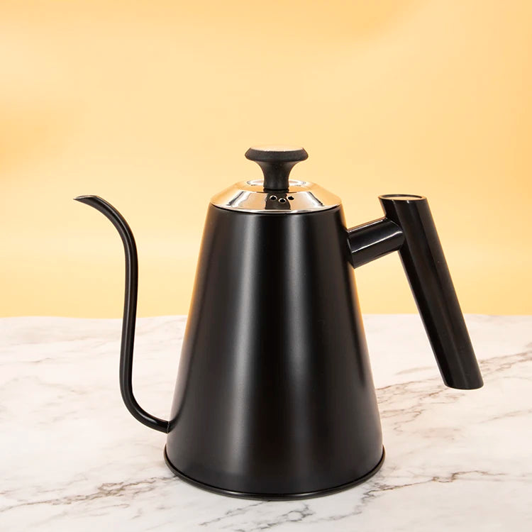 Stove Top Gooseneck Kettle for Coffee Tea With Thermometer Stainless Steel Bottom Pour