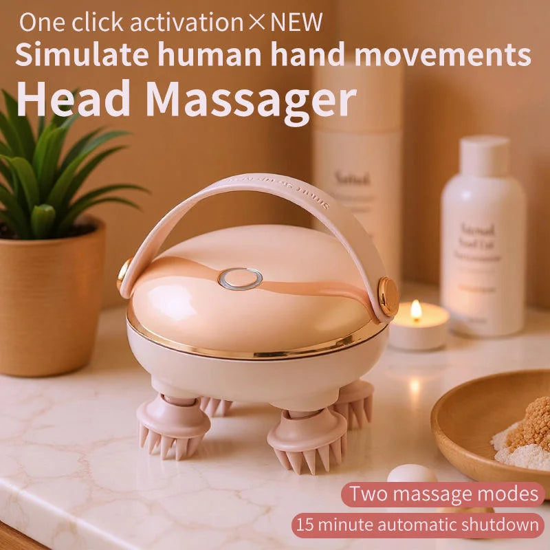 Portable Handheld USB Rechargeable 3 Modes Electric Cordless Hair Scalp Massager