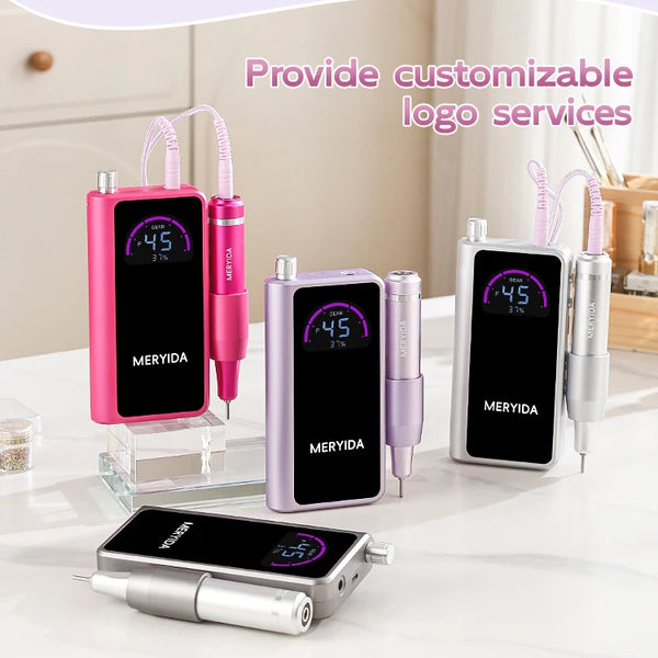 Portable USB Rechargeable Nail Drill | 45,000 RPM Brushed Motor | Professional Manicure