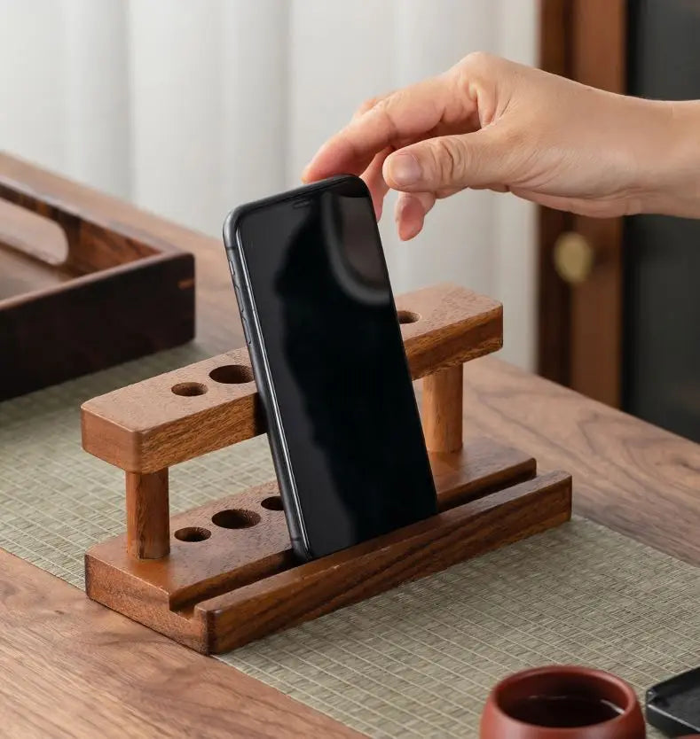 Solid Wood Painted Pen Rack Desk Organizer Multi Pen Stand Modern Fountain Pen Holder