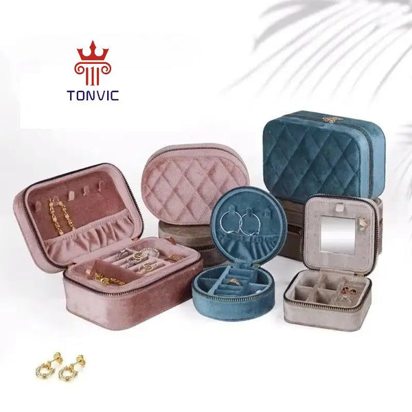 Multi-Layer Travel Leather Jewelry Organizer Storage Ring Earring Necklace Packaging Bag