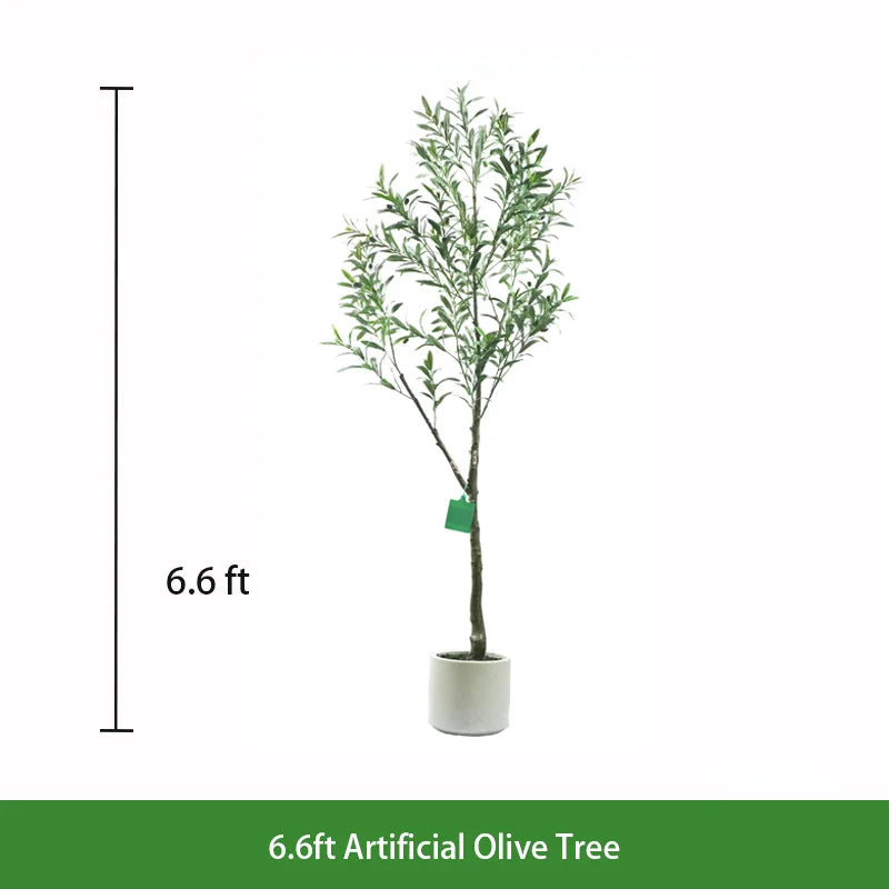 Lifelike Real Touch Artificial Potted Olive Tree Decorative Faux Plant for Indoor Outdoor
