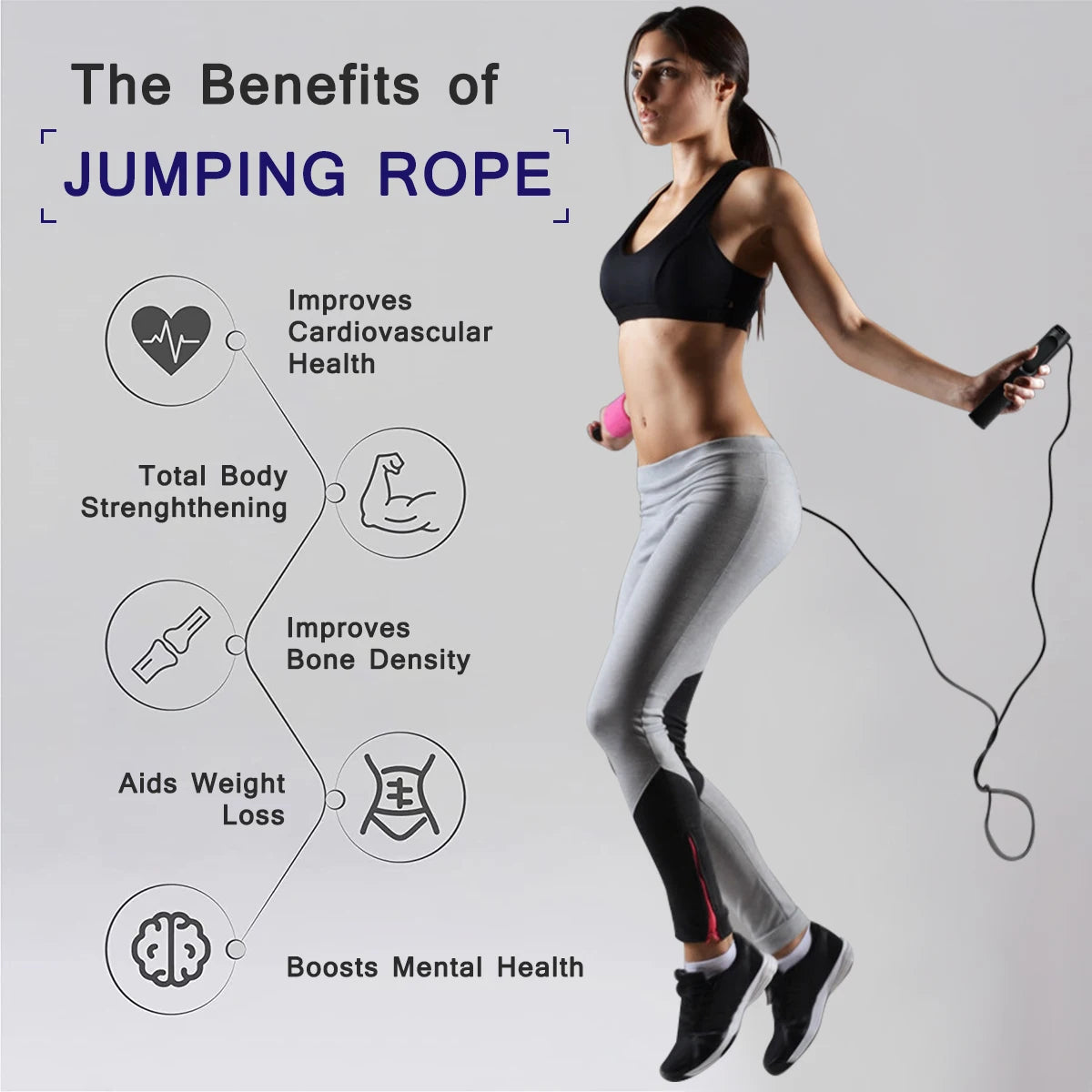 MacFit Adjustable Speed Fitness Training Skipping Weighted Smart Skip Jump Rope