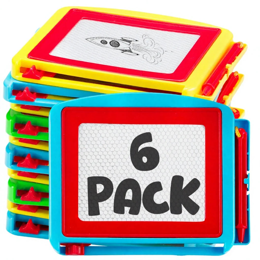 Party Favor Kids 12-Pack Mini LCD Writing Tablet Drawing Board-4.5-Inch Plastic