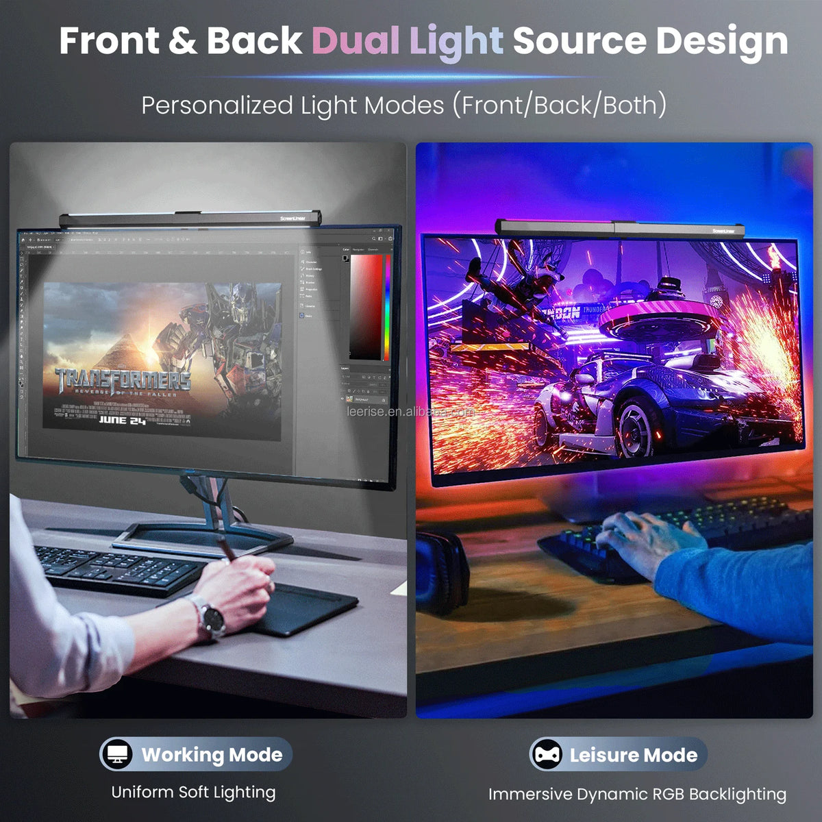 Eye Protection RGB Backlight PC Computer Screen Hanging Monitor Light Bar Office Working