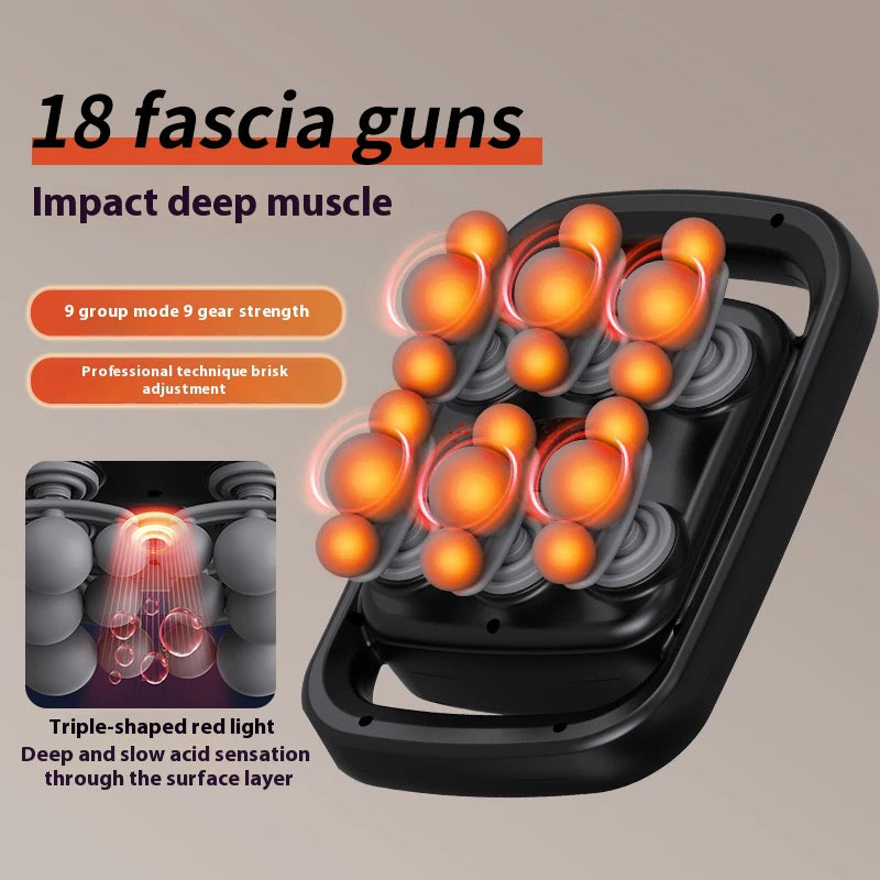Handheld Massage Gun with 18 Attachment Heads, Percussion Massager