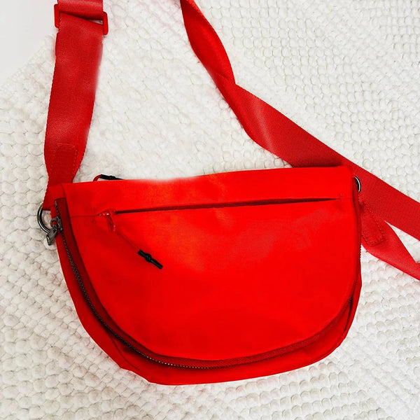 Nylon Women Crossbody Belt Bag Trendy Fanny Pack Checkered Nylon Bum Bag