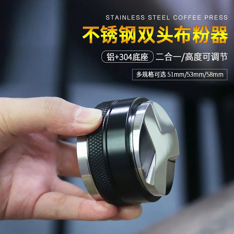 Coffee Distributor & Tamper 51MM/53MM/58MM Adjustable Depth Espresso Distribution Leveler