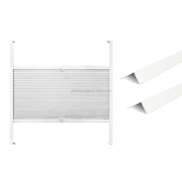 Customized No Drill Self-Adhesive Pleated Blinds Blackout Strip Full Shading Honeycomb