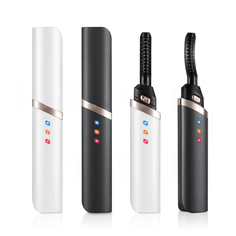 Sample Mini USB Rechargeable Plastic Electric Heated Eyelash Curler with 3 Temperature