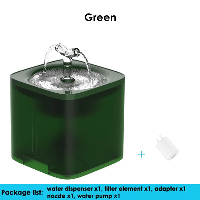 Smart 2L Cat Water Fountain, Electric ABS Pet Water Dispenser with USB Power