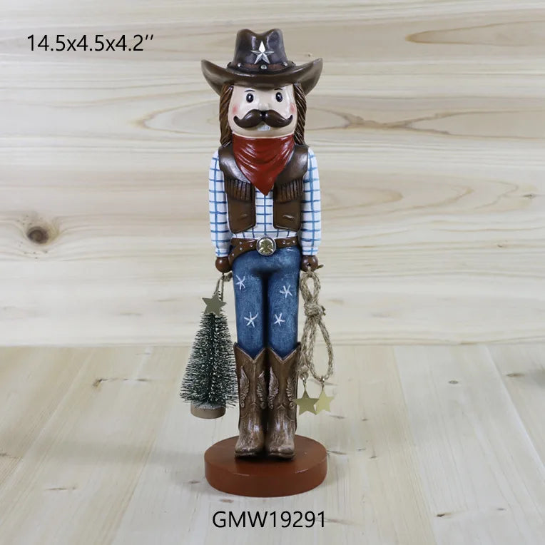 Christmas Poly Resint Nutcracker Set New Chinese Style Desktop Living Room Decorations