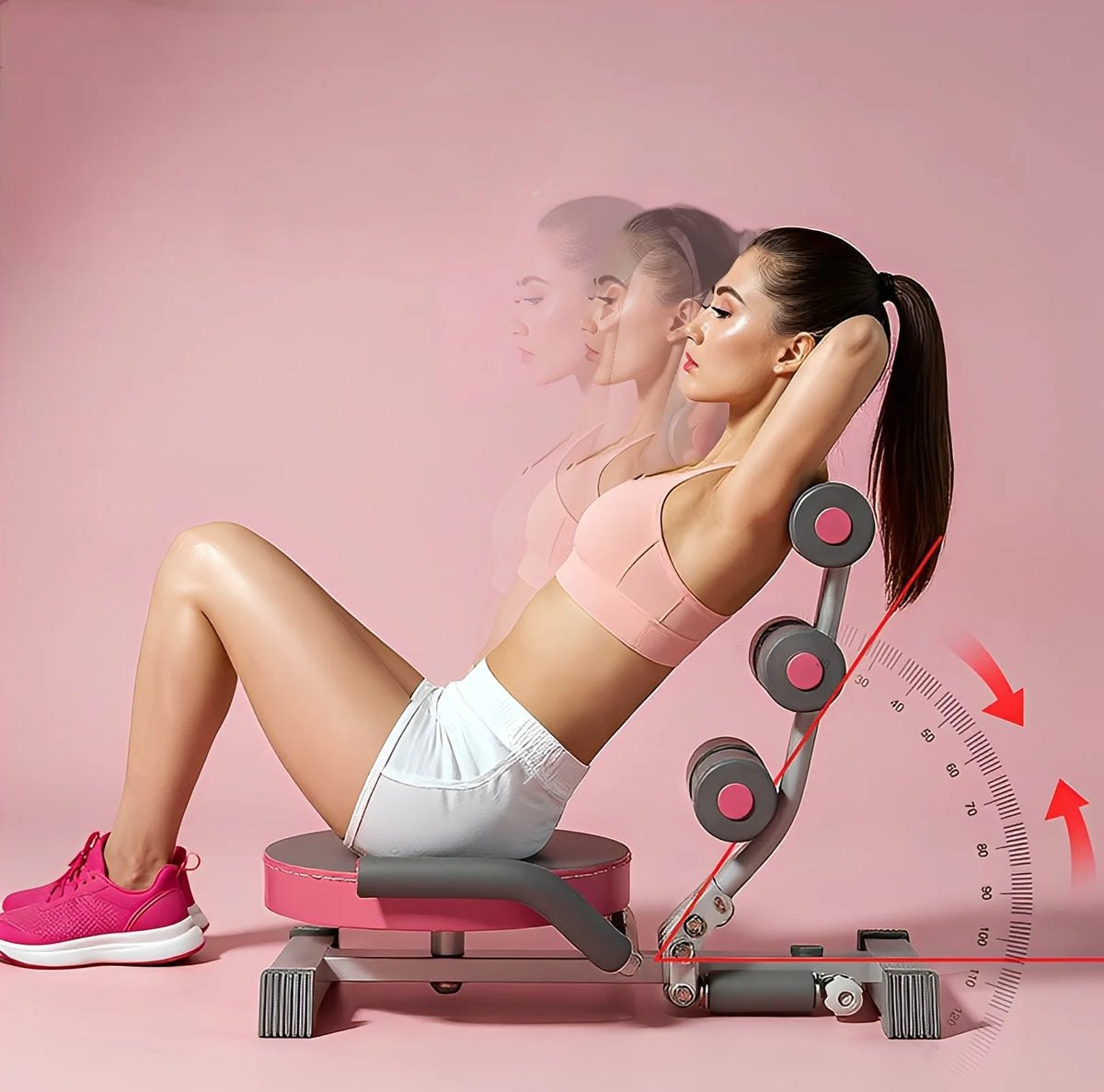 360° Rotating and Twisting the Waist Abdominal Roller With Knee Mat for Muscle Volume
