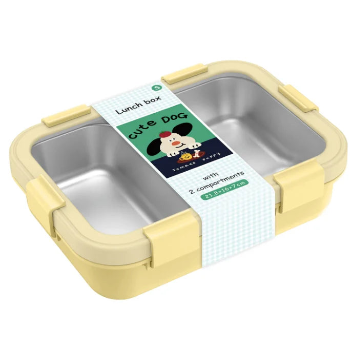 Microwave Safe Bento Box School Kid Portable Lunch Box Stainless Steel 3 Compartment Food