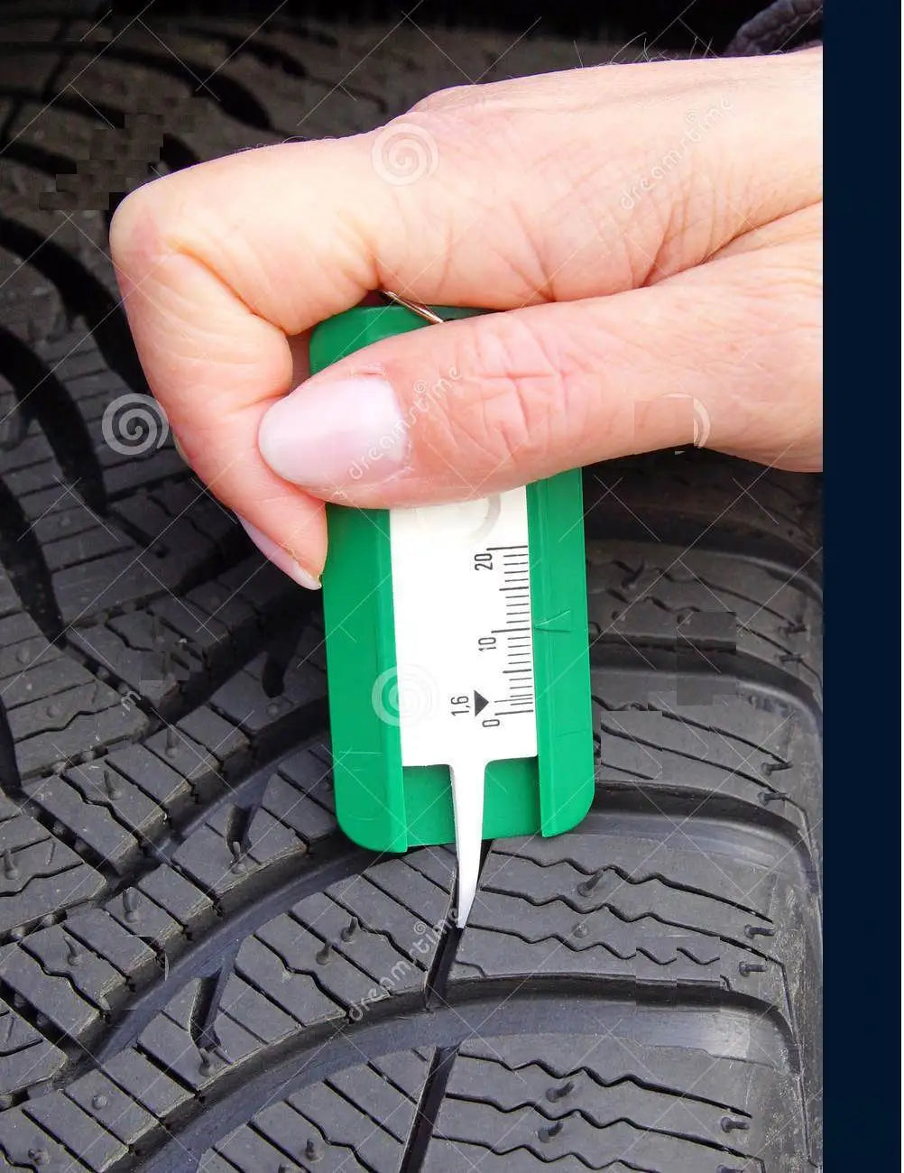 Promotion Gift of Tire Tread Depth Gauge with Ring (Pack of 3)