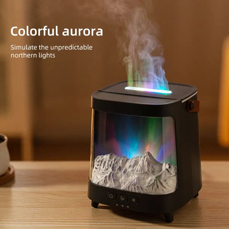 Realistic Flame Aromatherapy Diffuser Electric Air Humidifier with LED Light