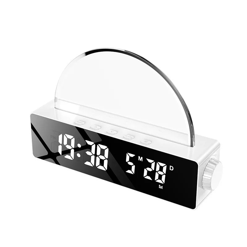 Smart Electronic Calendar Table Clock Sunrise Alarm Color-Changing LED Wake Light Digital
