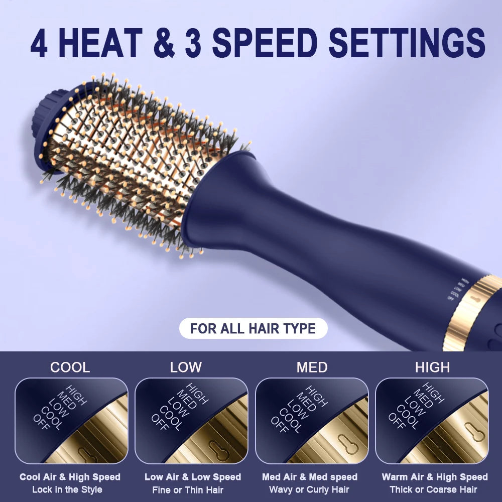New Professional Detachable Interchangeable Style Electric Hair Brushes Hot Air Brush