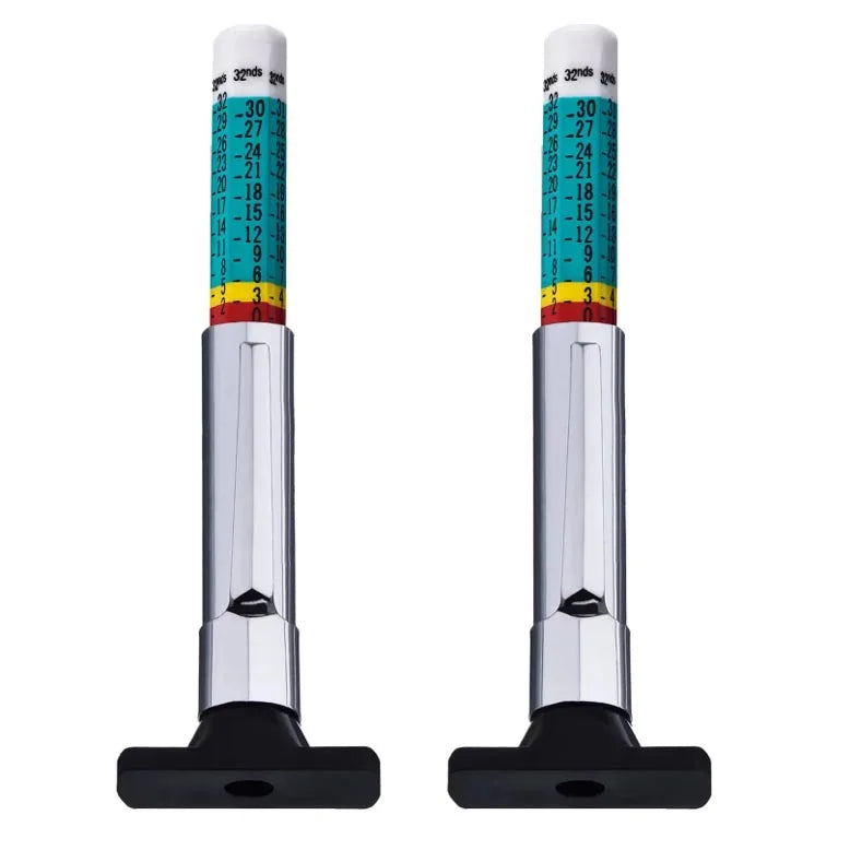 Universal Two-Sided Smart Color Coded or Colorful Tire or Tyre Tread Depth Gauge (Pack of 3)