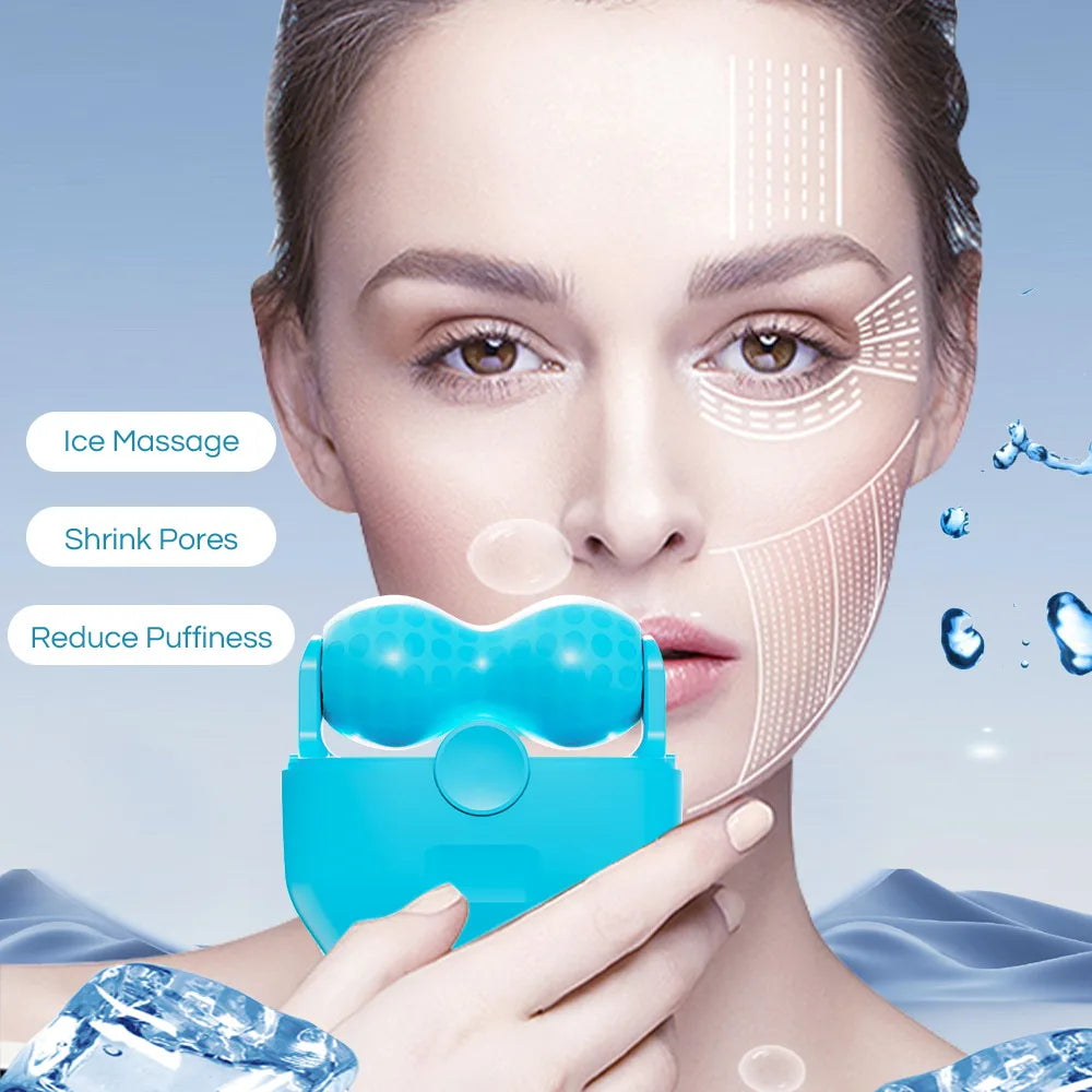 2-in-1 Silicone Ice Roller for Cooling Face and Body Massage