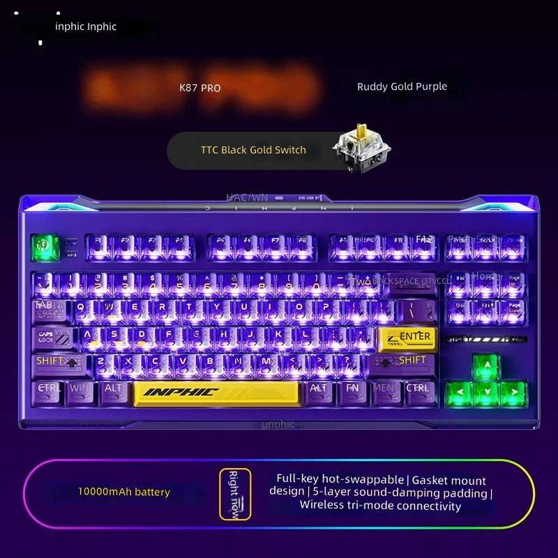 K87PRO Mechanical Keyboard USB Wireless Wired Three-Mode Customized E-Sports Gaming