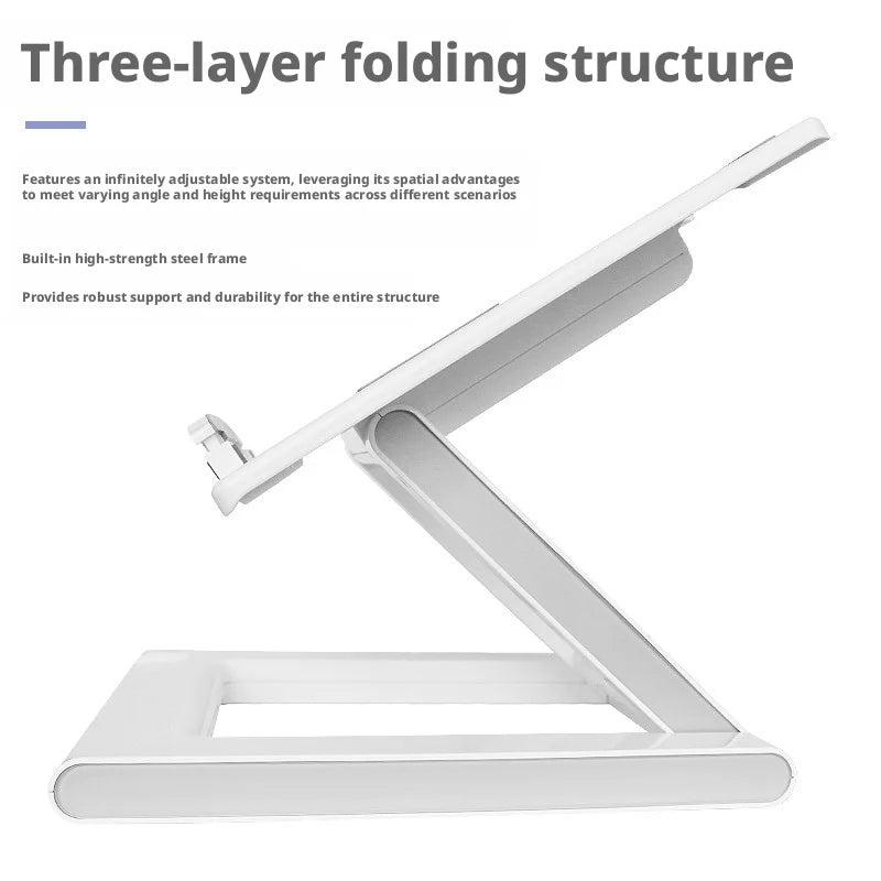 Ultra Thin Angle Adjustable Laptop Stand with Heat Dissipation Function