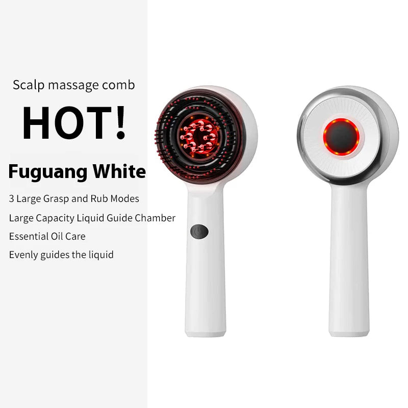 3-in-1 Electric Scalp Massager Comb with Red Light for Head Massage