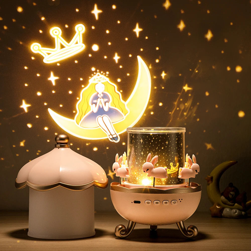 12 Films Projector Carousel Decoration Rotary Kindergarten LED Baby Light Kids Bedroom